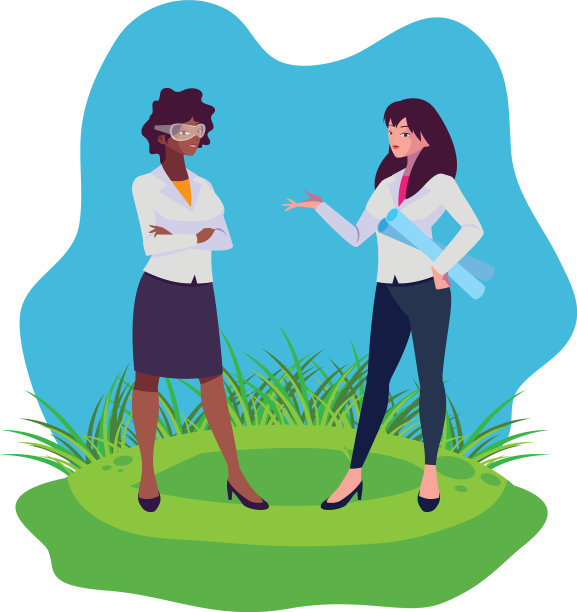 跨种族的女工程师工人角色图片下载