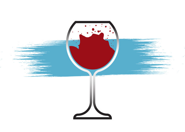 红葡萄酒杯图标葡萄酒杯标志玻璃器皿图片下载