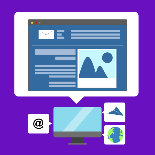 监控屏幕与社交媒体图标图片下载