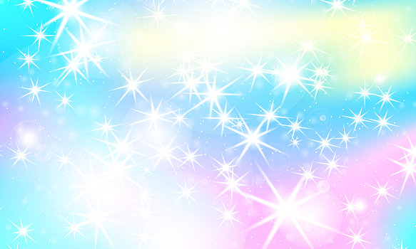 独角兽彩虹背景全息天空图片下载