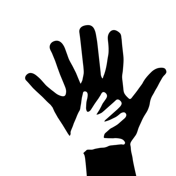 帮助之手概念父母和bahands图标图片下载