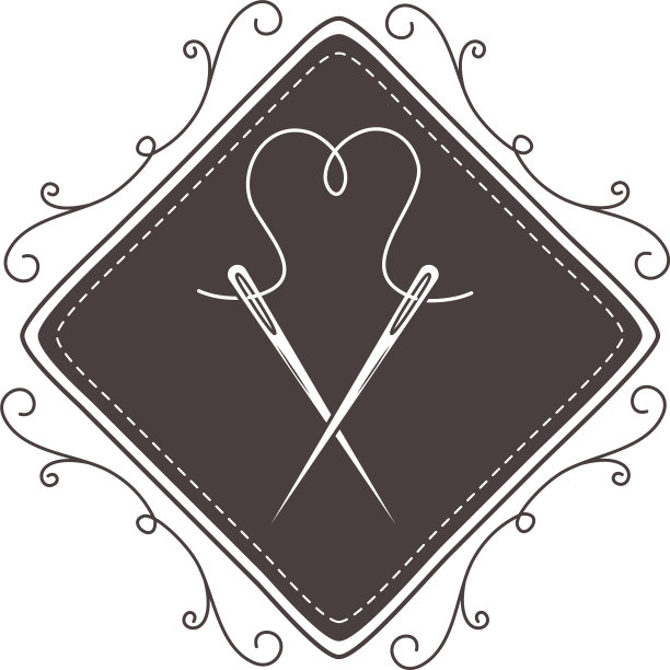 孤立的裁缝店针设计图片下载