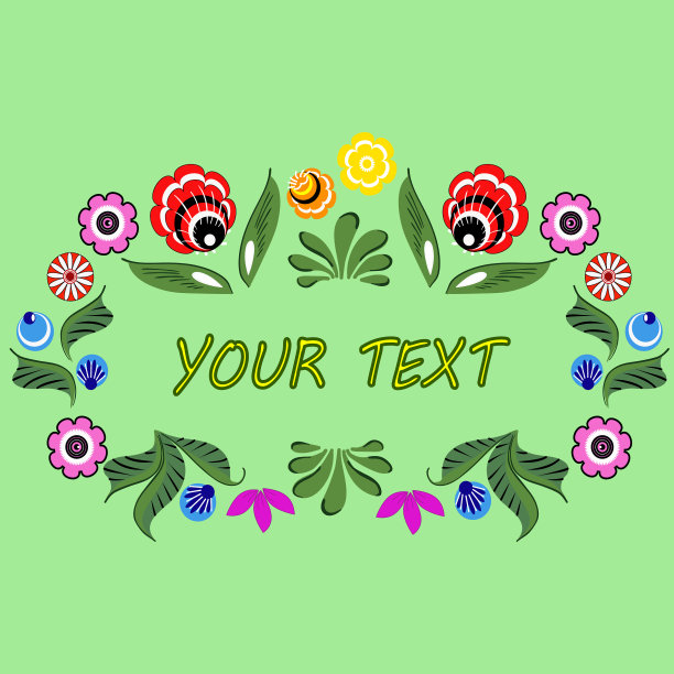 文字框花gorodets画图片下载