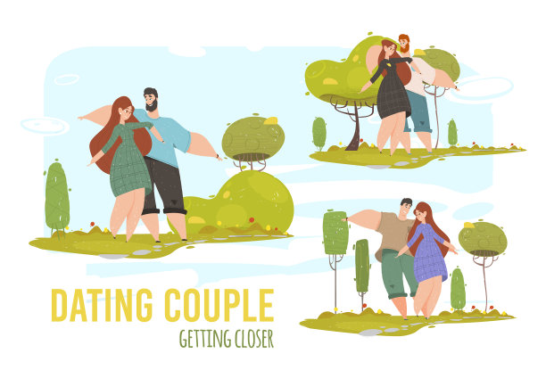 男人和女人浪漫的爱情旗帜图片下载