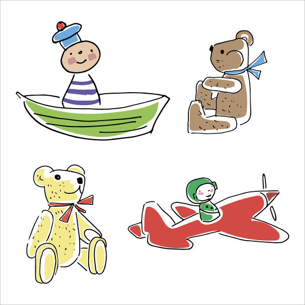 套装彩色涂鸦玩具收集卡通图片下载