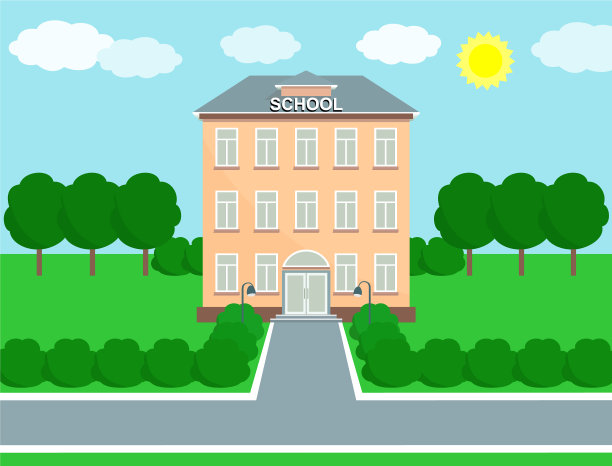学校景观和校舍图片下载