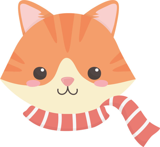 猫卡通围巾设计图片下载
