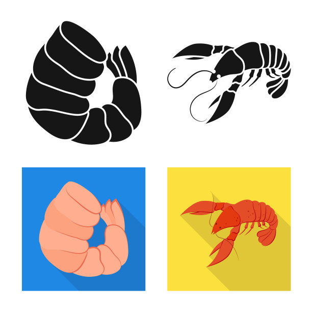 孤立的对象开胃菜和海洋图标集图片下载