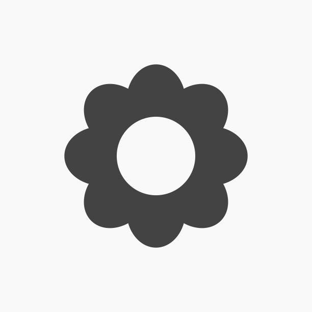 花图标在流行的平面风格孤立在灰色图片下载