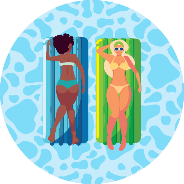 漂亮的异族女孩，还有浮床图片下载