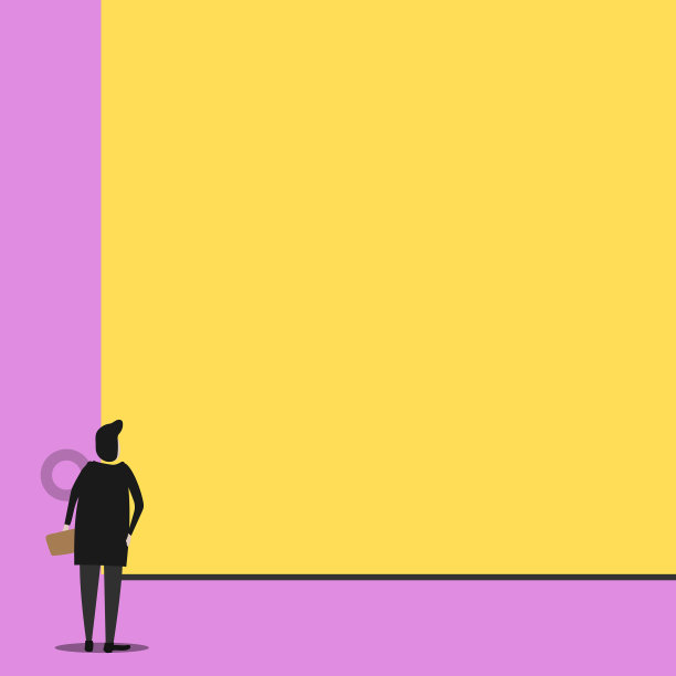 后视图年轻的短发妇女穿着束腰外衣图片下载