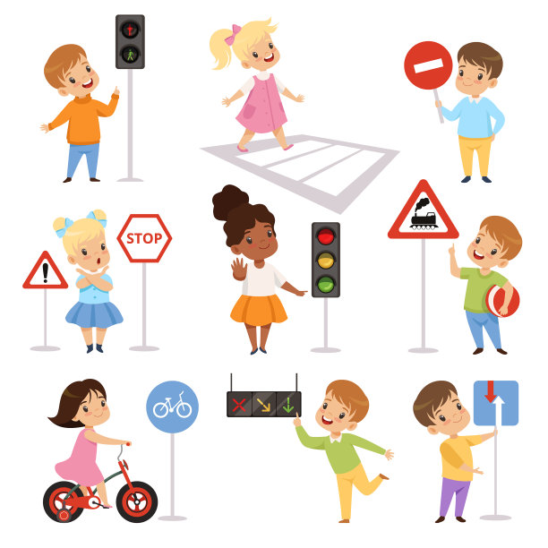 可爱微笑的男孩和女孩孩子学习规则图片下载