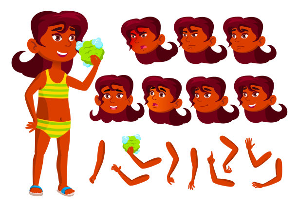 印度少女在水上公园印度教图片下载