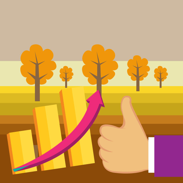 平面照片设计增长业务条形图图片下载