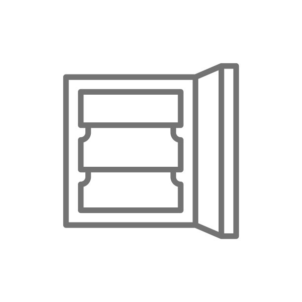 冰箱冰柜与货架线图标图片下载