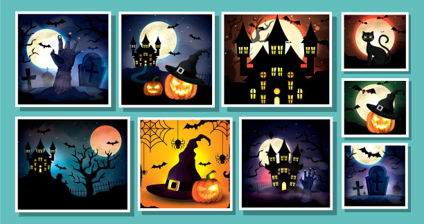 设置万圣节场景的卡片图片下载
