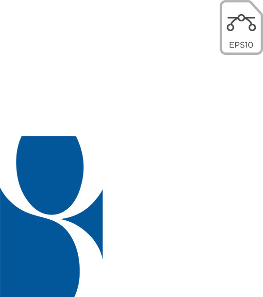 首字母标志为商业图标孤立图片下载