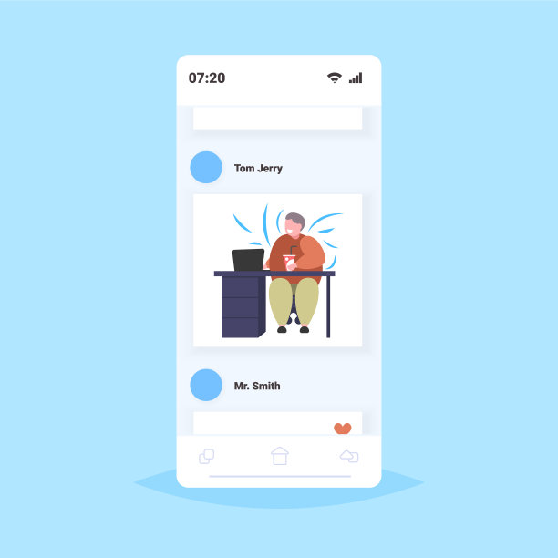 胖商人在工作场所喝可乐图片下载