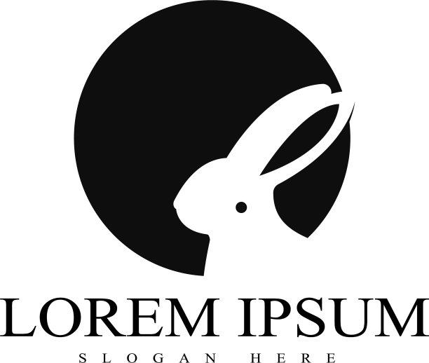 兔子标志模板图标图片下载