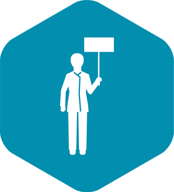 女人旗帜上的图标简单的风格图片下载