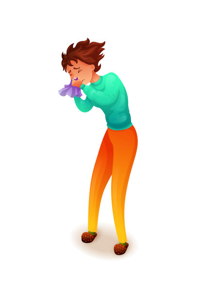 年轻女子打喷嚏平淡的性格图片下载