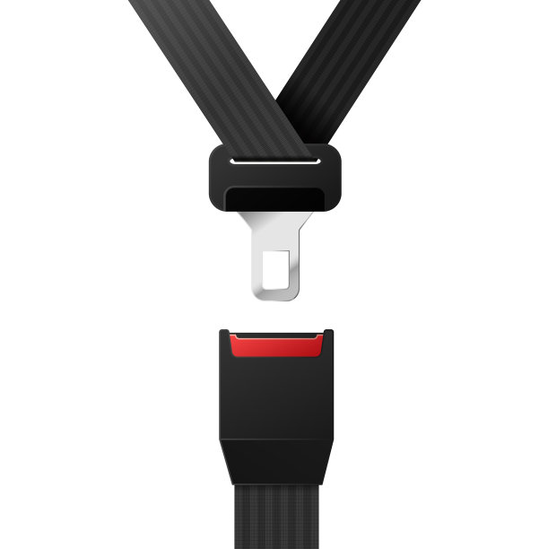 真实的黑色安全带上的白色图片下载