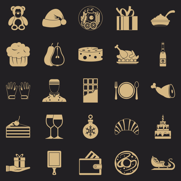 慷慨图标设置简单的风格图片下载