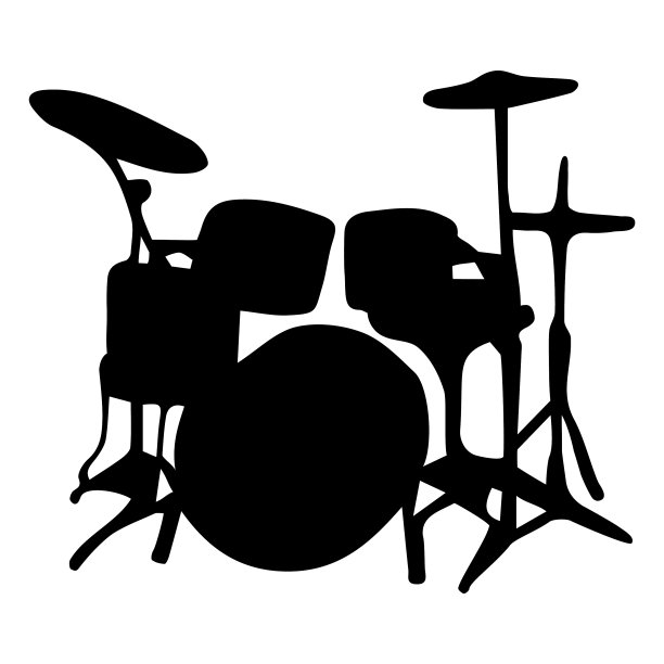 乐器剪影鼓图片下载