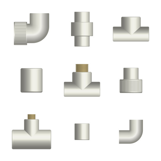 设置塑料管的管件和连接件图片下载