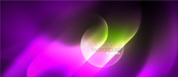 霓虹闪烁的科技线条，蓝色的高科技未来派图片下载