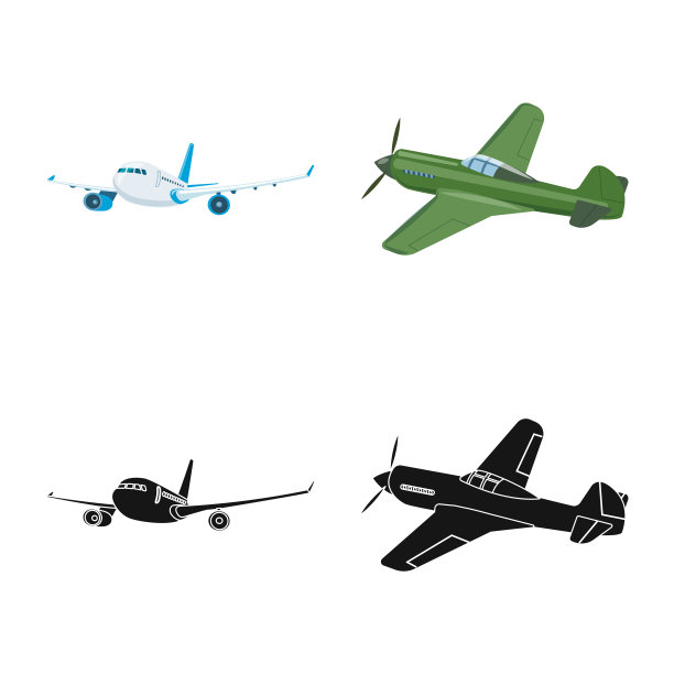 飞机和交通标志图片下载