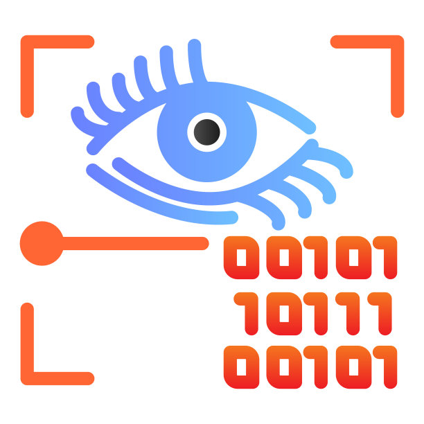 视网膜识别平面图标眼睛识别图片下载