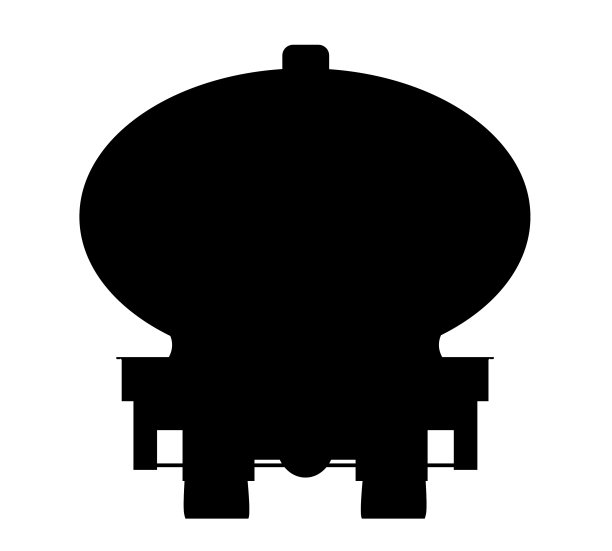 油罐车尾部剪影图片下载