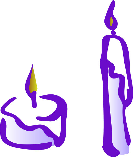 设置剪影燃烧蜡烛线艺术图片下载