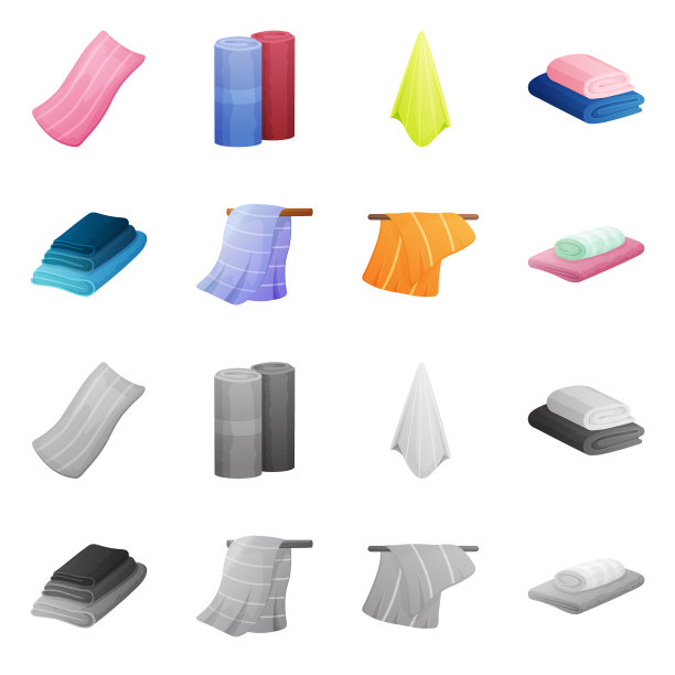 设计软而干净的标志集软图片下载