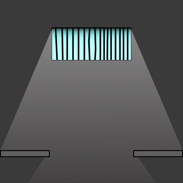 黑暗的牢房，窗户透出光亮图片下载