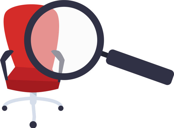 带扶手的孤立空红色转椅图片下载