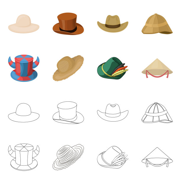 设计帽子和帽子标志，设置帽子和图片下载