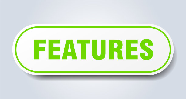 功能标志功能圆形绿色贴纸图片下载