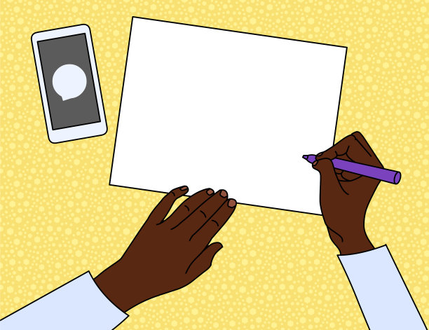 顶视图人坐在书桌上用钢笔或图片下载