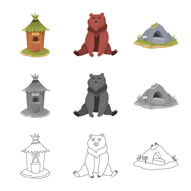 设计自然而有趣的标志收藏图片下载