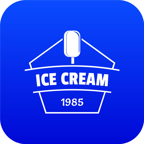 冰淇淋图标蓝色图片下载