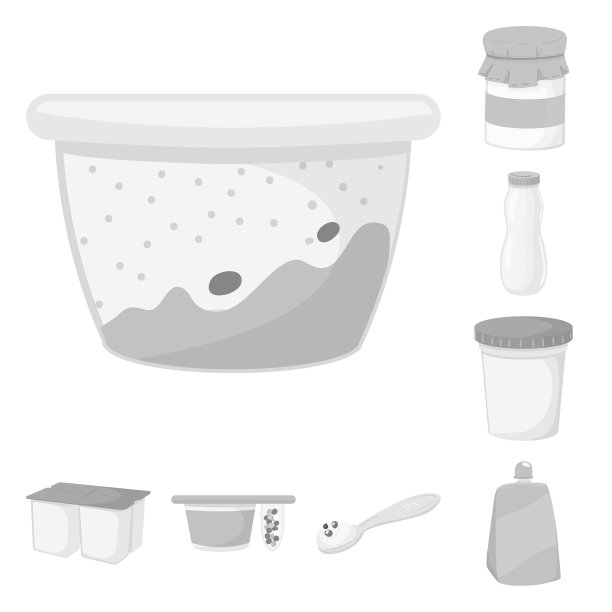 设计酸奶及产品标识套图片下载