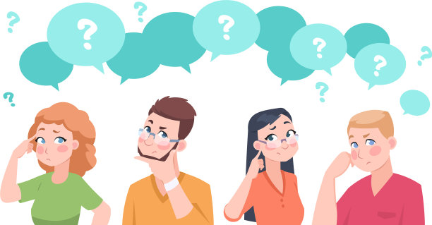 思考的人群体焦虑性格扁平图片下载