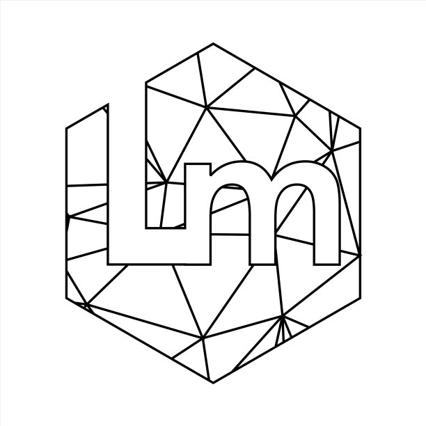 Lm几何三角形块链字体图片下载