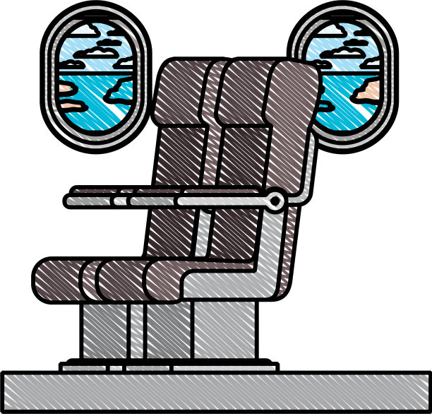 带窗户的飞机座椅图片下载