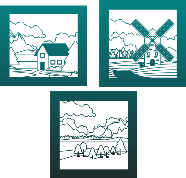 设置风景图片蓝线图片下载