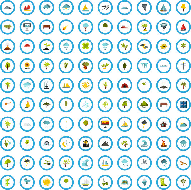 100视图图标设置平面样式图片下载