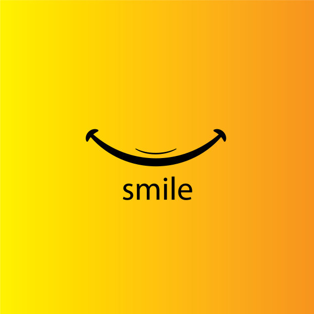 微笑图标模板设计微笑表情符号标志图片下载