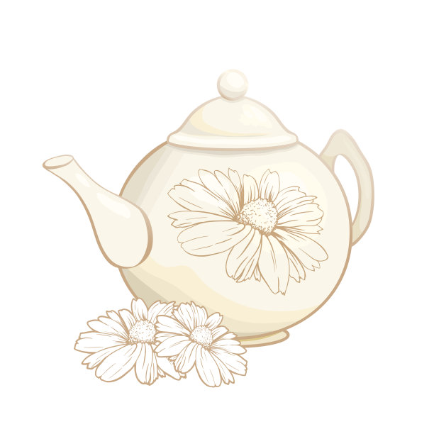 用薄荷茶制作的茶壶和茶杯图片下载